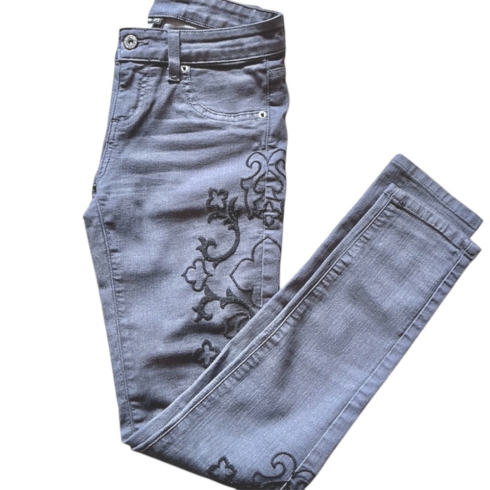 LF CARMAR Gray Jeans with Black Stitching Design